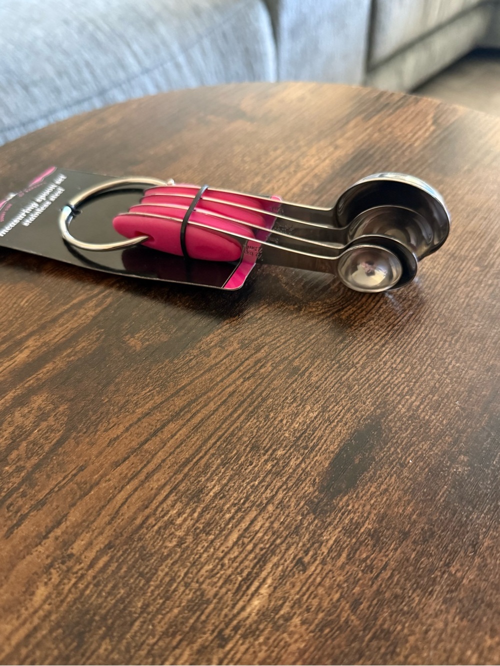Pink Stainless Steel Measuring Spoon Set - Pack of 4